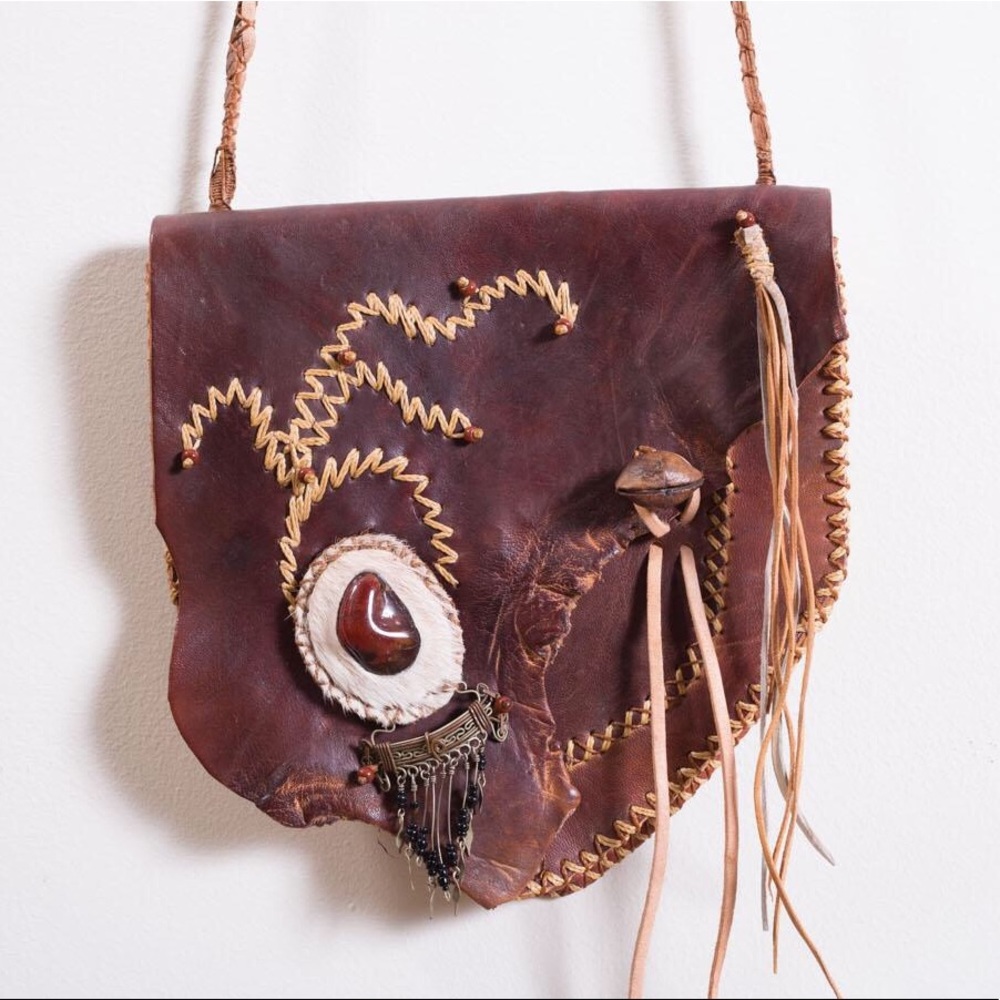Bag hand made leather made in Brazil